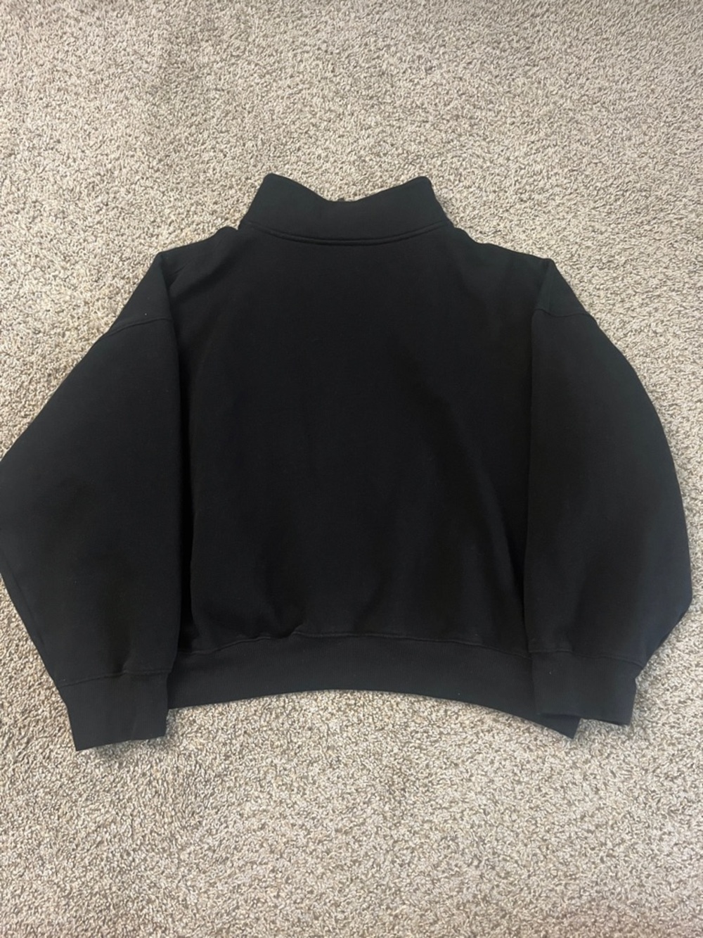 PINK Victoria's Secret Half-Zip Cropped Pullover Sweatshirt - Black - Picture 4 of 4
